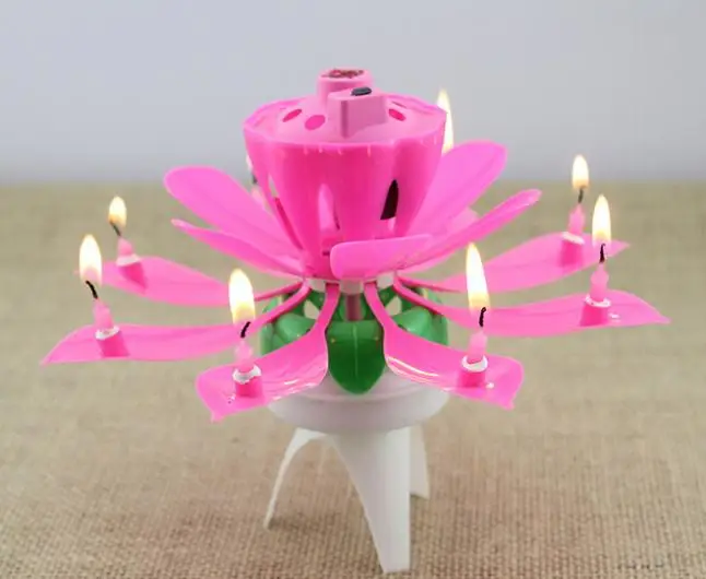 lotus birthday candle
