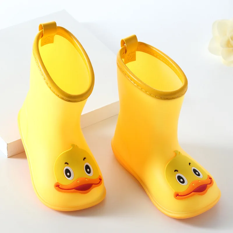 Детская обувь с героями мультфильмов для дождя; резиновые сапоги из пвх; детские резиновые сапоги; детская водонепроницаемая обувь; резиновые сапоги для мальчиков и девочек; CSH788 - Цвет: duck