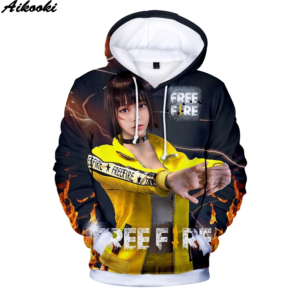 Бесплатные толстовки FIRE FREE 3D 2019 мужские и женские свитшоты для отдыха Sweatshirts XXS