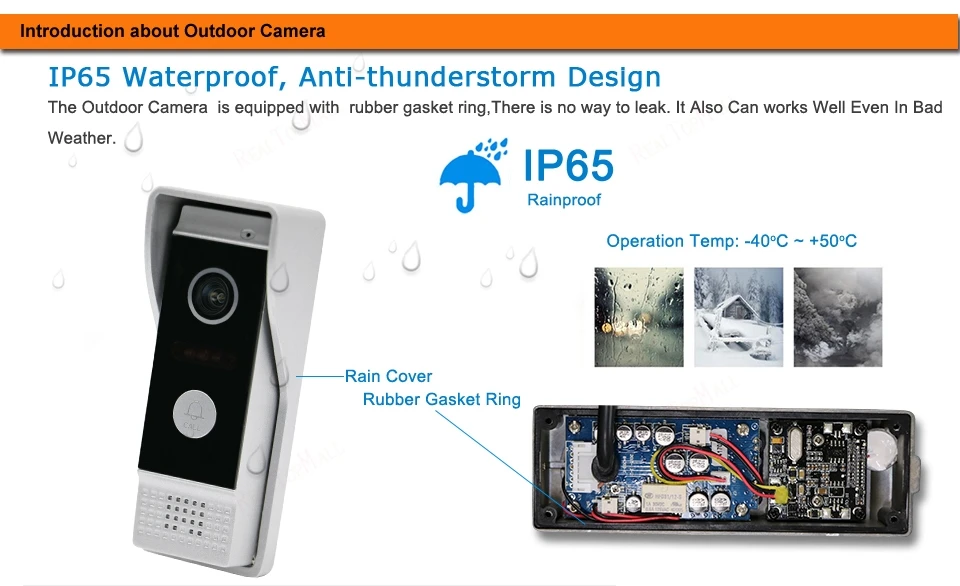 7 "TFT HD 1200TVL видеокамера на дверной звонок Домофон Системы IP65 Водонепроницаемый качество Крытый мониторы 2 Камера s 3