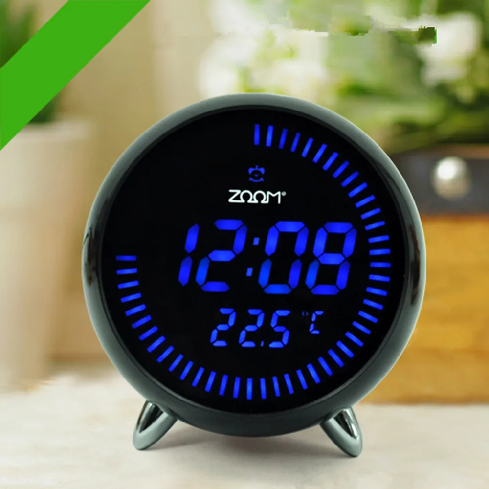 Large LED Digital Circling Table Alarm Clock Electronic Desk Clocks