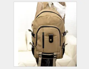 

Side pocket canvas backpack multi-function large-capacity fashion Mummy bag pregnant women Baby Bag Travel Backpack Designer