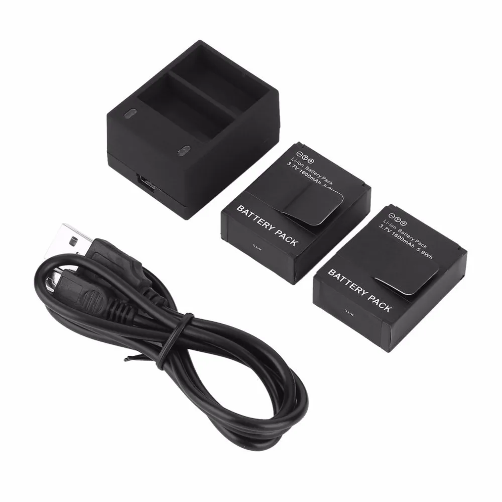 

2PCS Camera Battery 3.7V + USB Dual Charger For Gopro Hero 3/3+ AHDBT-201/AHDBT-301 Camera Accessories with Black Travel Charger