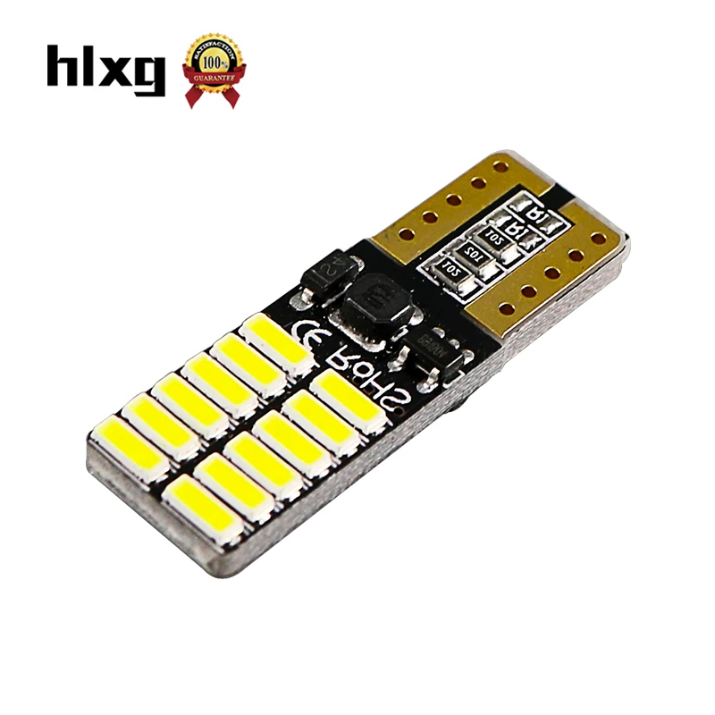 Hlxg 2 шт T10 W5W 194 белая Автомобильная лампочка сигнал интерьер авто лампа источник
