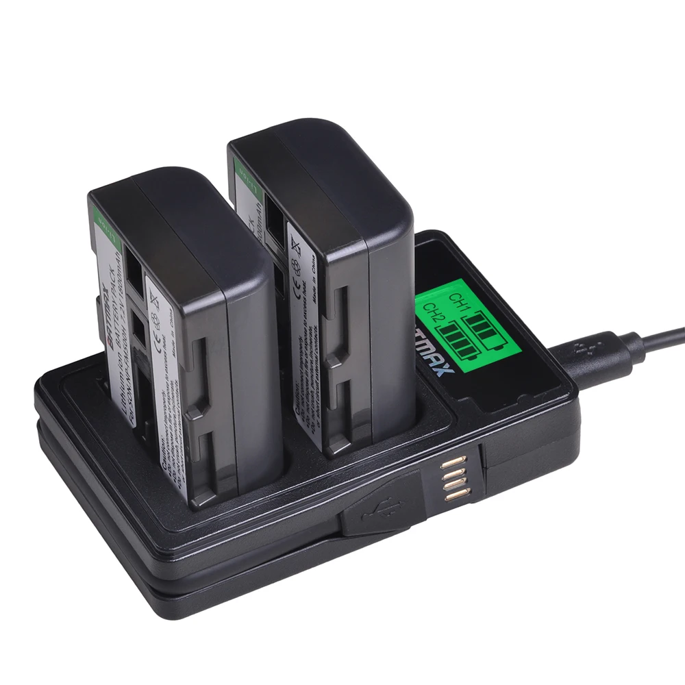 Online 2Pcs NP FM500H NP FM500H Kamera Batterie + LCD USB Dual Ladegerät mit Typ C Port für Sony A200 A200K a200W A300 A350 A450 a580