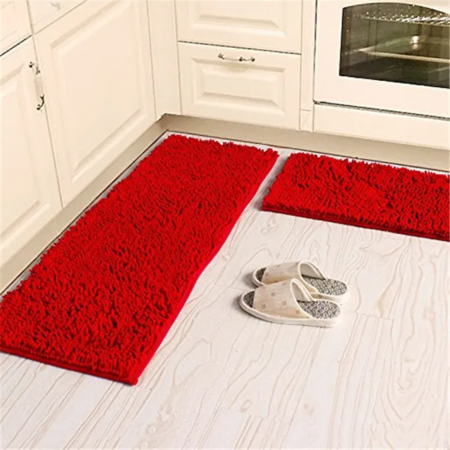 Soft Microfiber Anti Slip Floor Mat Shag Chenille Rug Bathroom Rug ... Soft Microfiber Anti Slip Floor Mat Shag Chenille Rug Bathroom Rug ...