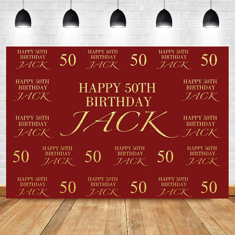 

Custom Name Age Style Color Birthday Celebration Photography Backdrops Birthday Party Banner Burgundy Photography Background
