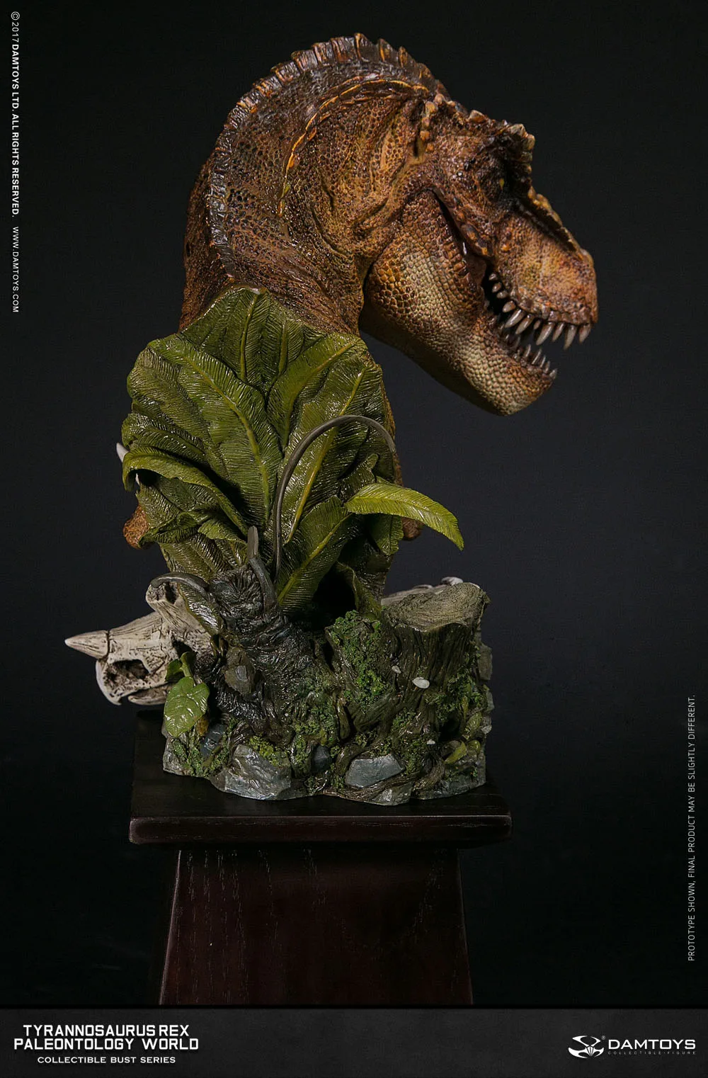 Коллекция статуй из мультфильма DAMTOYS MUS001A/MUS001B Tyrannosaurus T-Rex Bust PolyStone