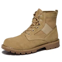 Новые мужские ботинки; замшевые дышащие ботинки; рабочие тактические ботинки в западном стиле; botas hombre