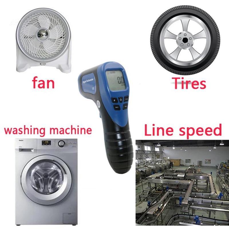 

Uneefull TL-900 Laser Digital Tachometer Non-Contact Measuring Range:2.5-99999RPM for electric motors hand tools Drop shipping
