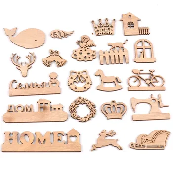 

5pcs Angel bike and horse pattern Wooden Scrapbooking Art Collection Craft for Handmade Accessory Sewing Home Decoration M2136