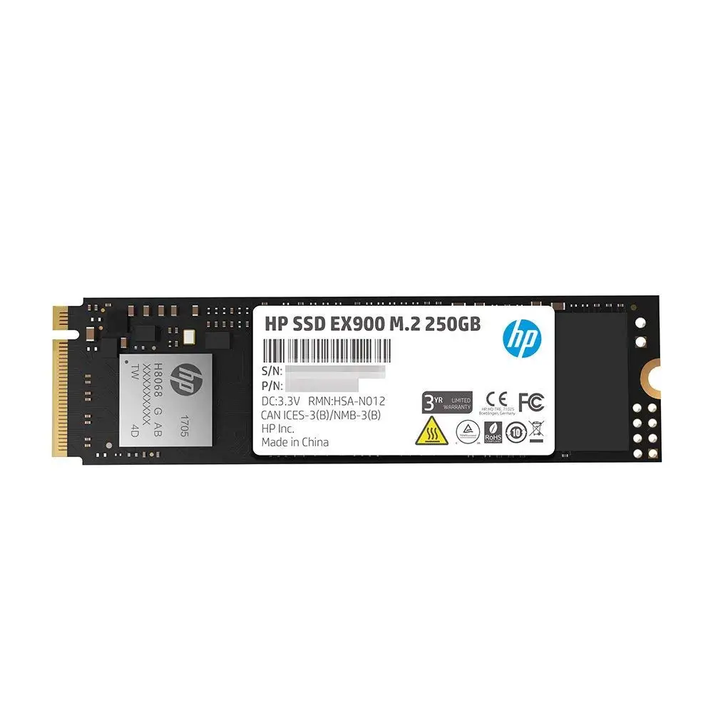 Оригинальный HP SSD 250 ГБ EX900 M.2 PCIe 3 1x4 NVMe 3D TLC NAND m.2 ssd для игрового настольного ПК HDD