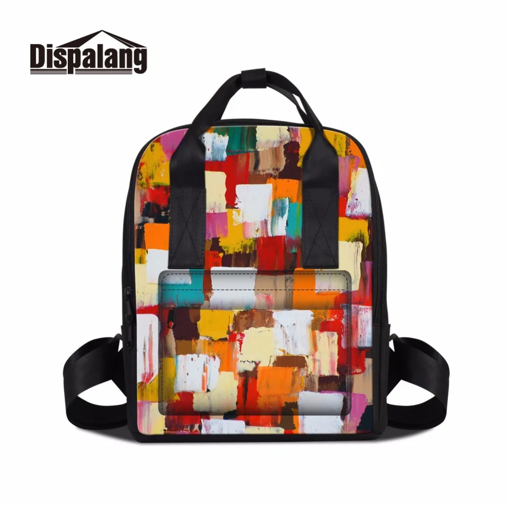 

Dispalang Colorful Backpack Pattern for Teen Girls Fashion School Book bags for College Student Artistic Girls Traveling bags