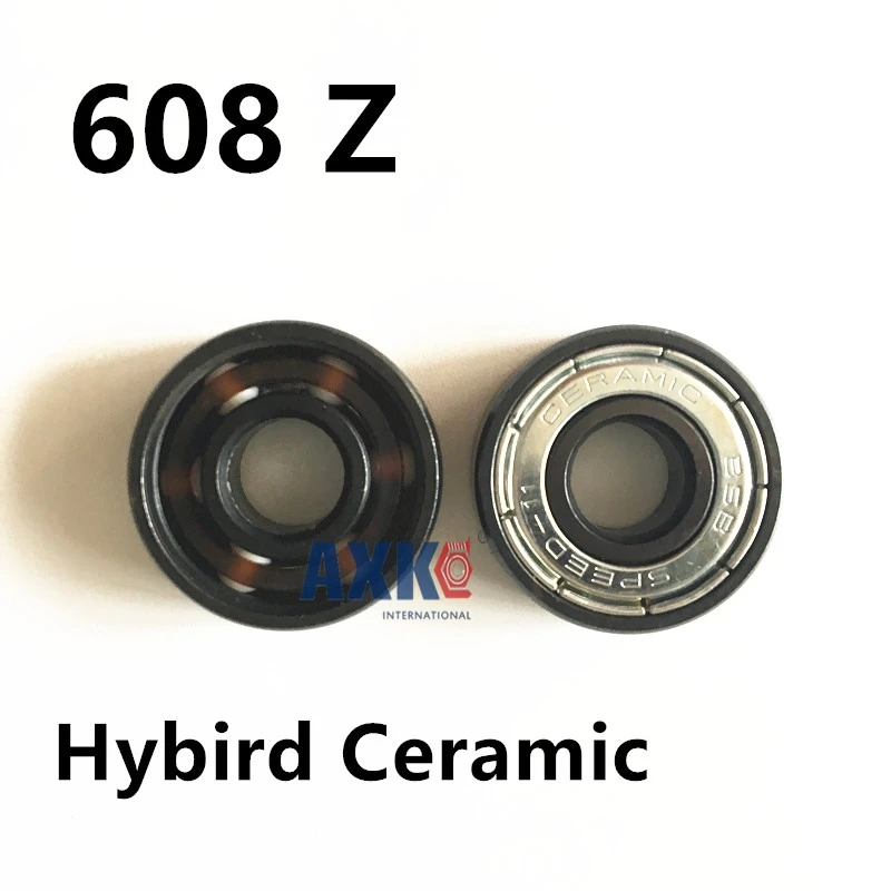 

FREE SHIPPINGC 608 z Skate Bearing AXK Brand Speed-11 Hybrid Ceramic White ZrO2 Ball Skateboard Bearing Skating 608Z