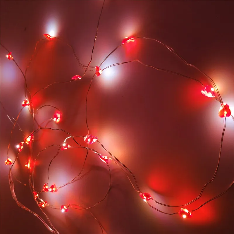 3 M flor luz batería luces led decoracion Navidad para Navidad Garland Party Wedding decoración estrella corazón