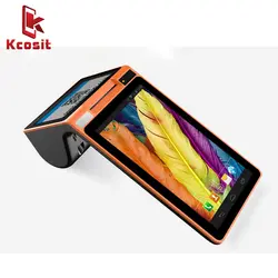 Оригинальный Kcosit P90 двойной экран POS смарт-терминал Ручной с 58 мм Термальность принтер сборщик данных 7 "Экран Android Bluetooth