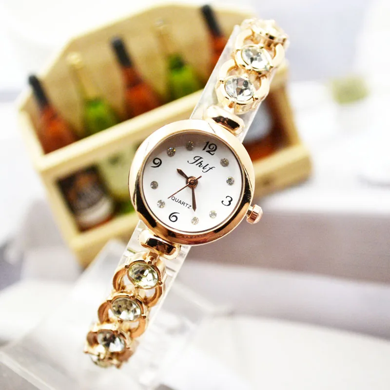 Bracelet Watch Lady Watch Female Fashion Trend Female Watch Female Student Korean Version Simple Leisure Drill 3