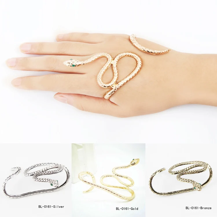 1pc Unique Unisex Punk Retro Snake Shape Hand Palm Bracelet Bangle Cuff Jewelry Gift Drop Shipping BL-0161 | Украшения и