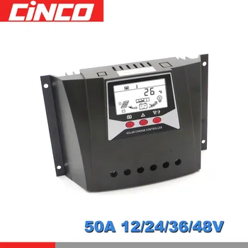 

PWM 50AMPS 12V 24V 36V 48V 50A Solar Charger Regulators Auto Backlight LiFePO4 lithium Battery 3.2V 3.7V Charger controller