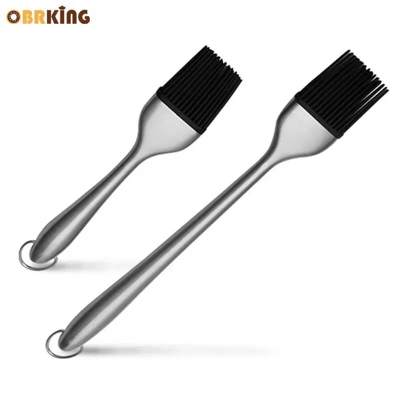 OBRKING Silicone Basting Brush with Long Handle Butter Liquid Chocolate
