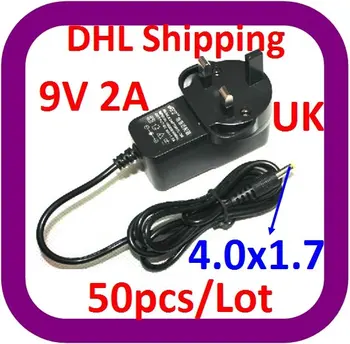 

DHL Free Shipping 50pcs/lot New 9V 2A power supply with 4.0x1.7mm tips. 9V 2A UK AC AD ADAPTERChargers