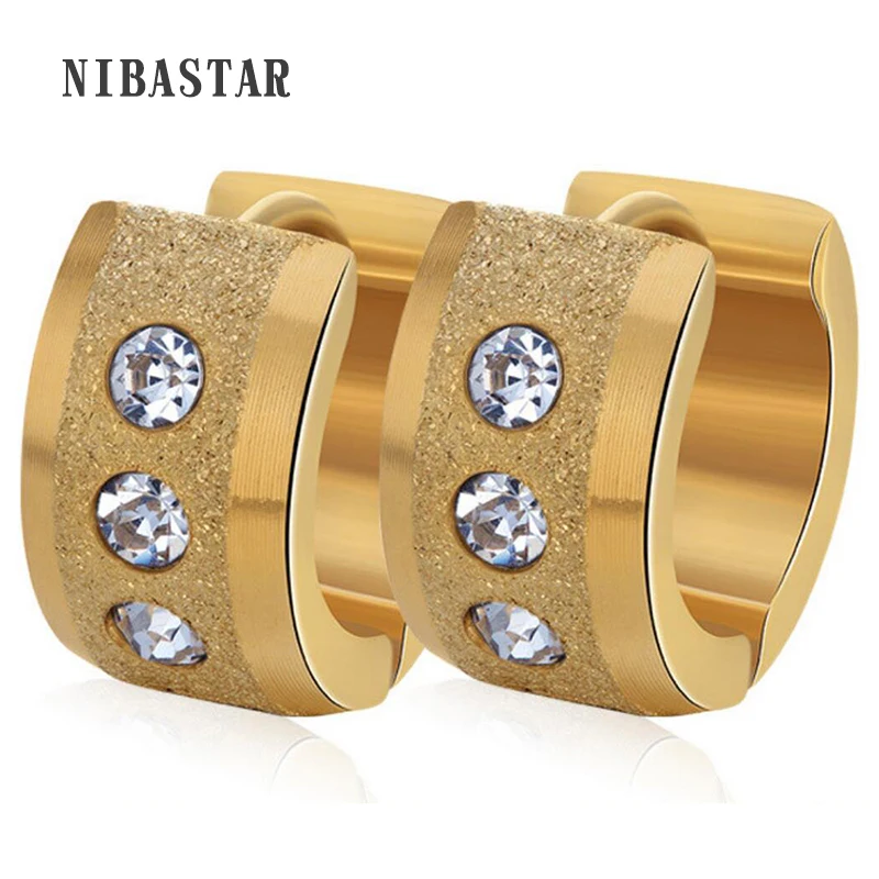 

Fashion Silver Color&Gold-Color Punk Rock Stainless Steel Small Hoop Earrings for Women/Men Wedding Party Jewelry