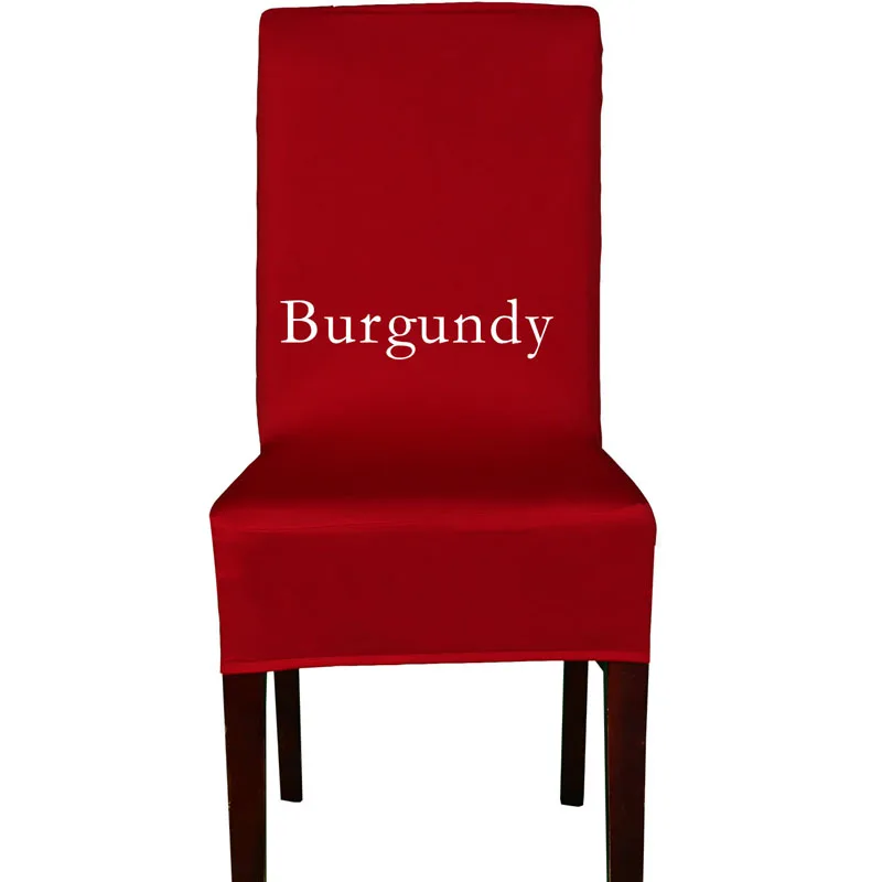 1 шт. растягивающиеся чехлы для сидений большая рекламная акция популярная дешевая машина spandex моющиеся чехлы для стульев для отеля, столовой, украшения дома - Цвет: Burgundy