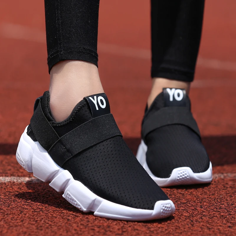 

2018 Krasovki Woman Mesh Black Casual Shoes Female Breathable Slipony Adult Shoes Unisex Tenis Masculino Adulto Zapatos Hombre