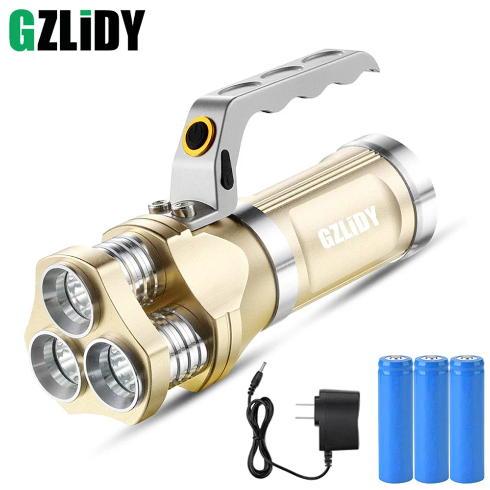

Powerful Portable LED Flashlight 3 CREE Q5 chip 5 Modes Torch Powerful Camping Hunting Miner's Lamp Lanteran Torche Flashlight