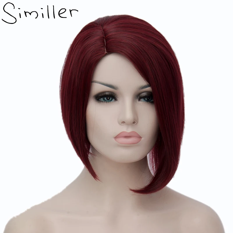 Red Asymmetrical Bob