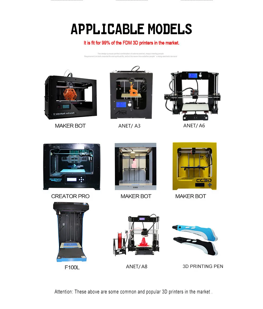 1.75mm de Plástico de Borracha Borracha de Materiais Consumíveis para Impressora 7 Cores 1 kg Abs Pla 3d Printer Filament de Materiais 3d e 3d Pen e reprap e makerbot 13 China filament 1.75mm Suppliers