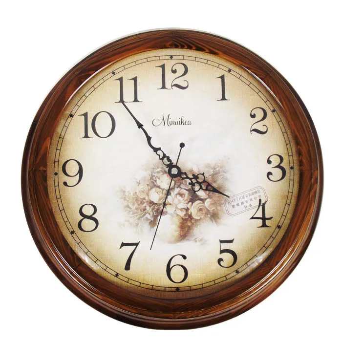 Fashion solid wood antique wall clock silent chinese style clock