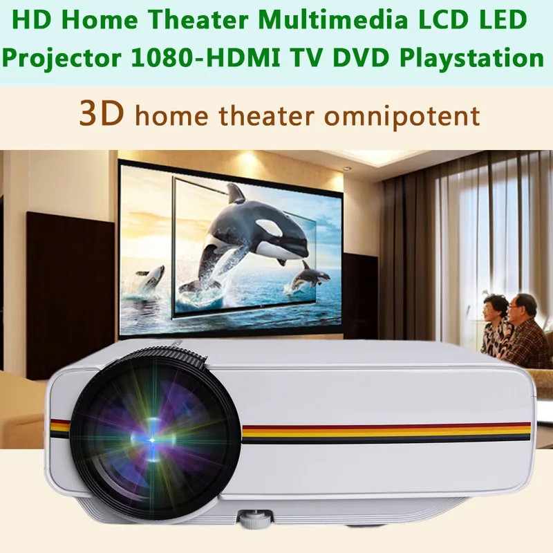 حار البسيطة المنزلية العارض HD 1080 P الوسائط المتعددة LED عارض فيديو انخفاض الشحن