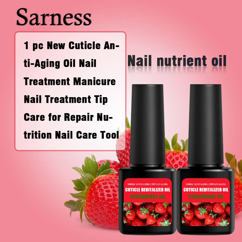 Sarness Nail Cuticole Oil Treatment Nutritious Polish Fingernails Protect Skin Translucent Pink for Art | Красота и здоровье