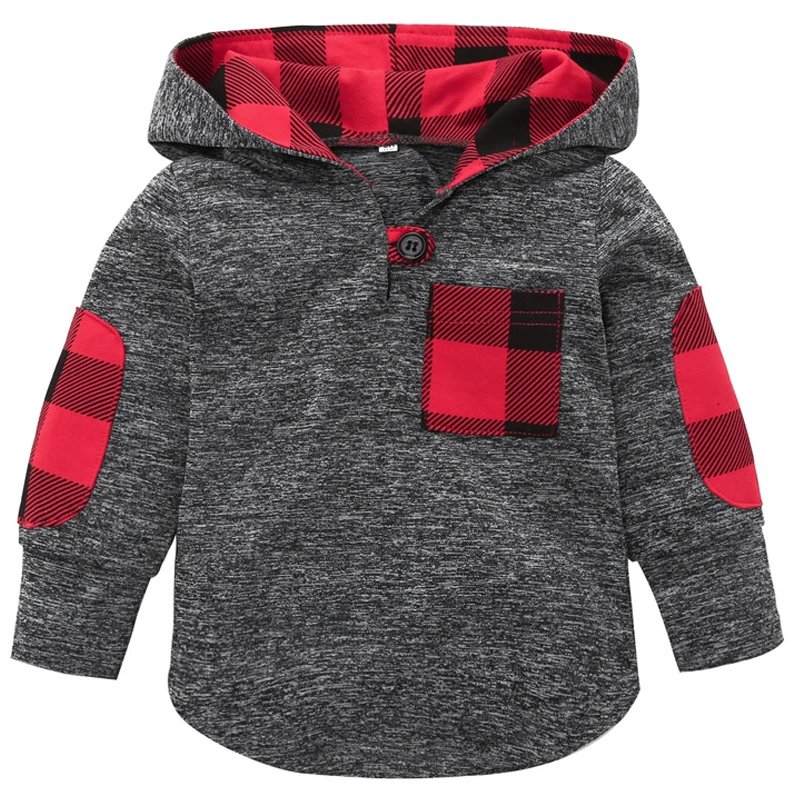 Boys T-Shirts 100% Cotton Long Seleeve Outerwear Girls Plaid Flower...