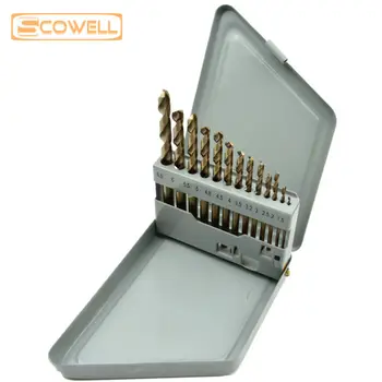 

SCOWELL 13PCS HCO M35 Cobalt 5% Twist Drill Bits Stainless Steel Drill Bits Kit 1.5mm to 6.5mm Full Ground Sharp Cut Edge DIN338