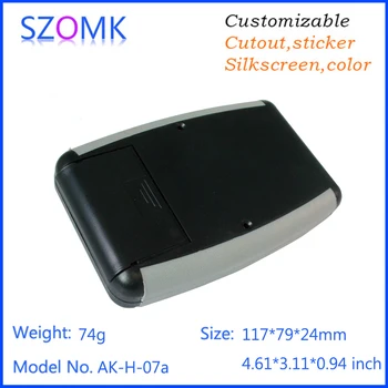 

5 pieces a lot, handheld plastic enclosure electronics 117*77*24mm plastic distribution box, switch plastic enclosure