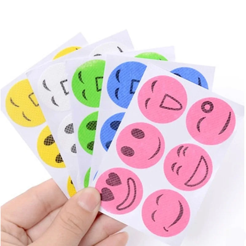 

Drive Mosquito Killer Cartoon Repeller Sticker Summer Home Supply 60 Pcs Repellent Stickers Patches Smiling Face Citronella Oil