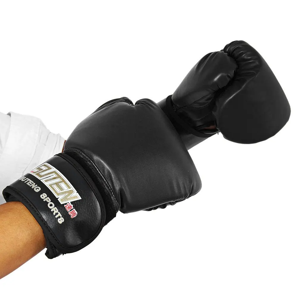 2016 New 3 Colors 1 Pair Boxing font b Gloves b font PU Leather Mitts Mitten