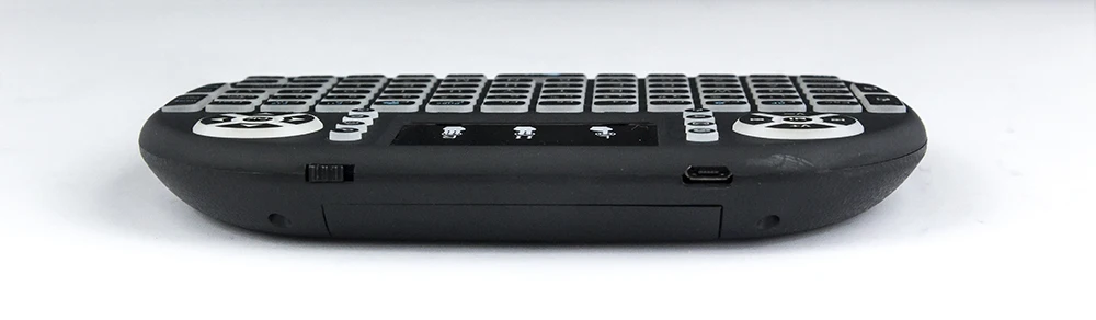 VONTAR i8+ 2,4G мини беспроводная клавиатура 7 цветов с подсветкой, английская русская сенсорная панель, портативная воздушная мышь для Android tv Box x96 Mini