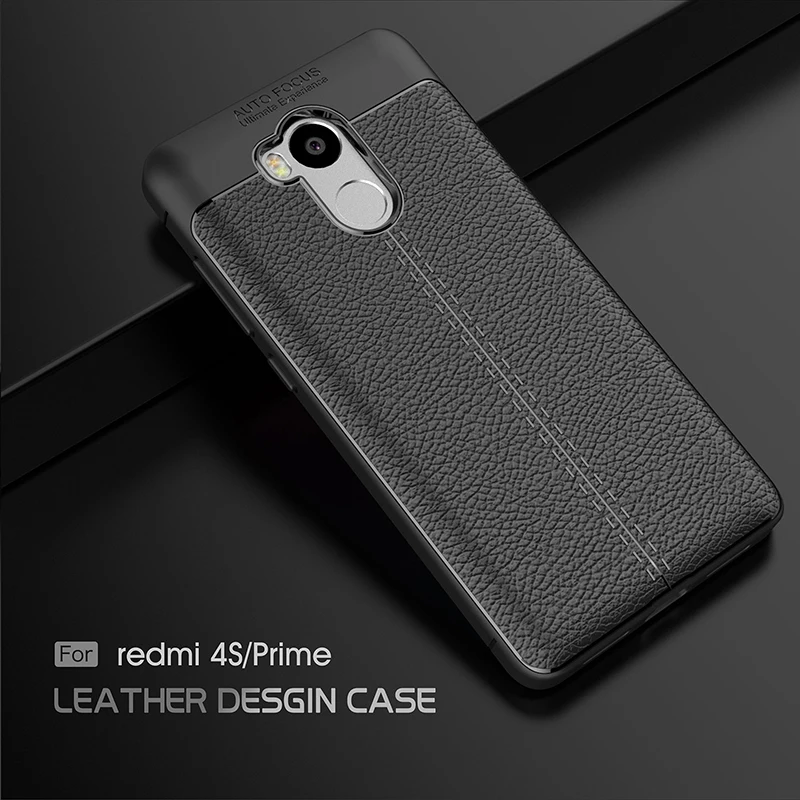 For Xiaomi Redm 4 Pro Prime Case 5.0 inch Luxury Shockproof Soft TPU Leather Phone Cases for Redmi Shell | Мобильные телефоны и