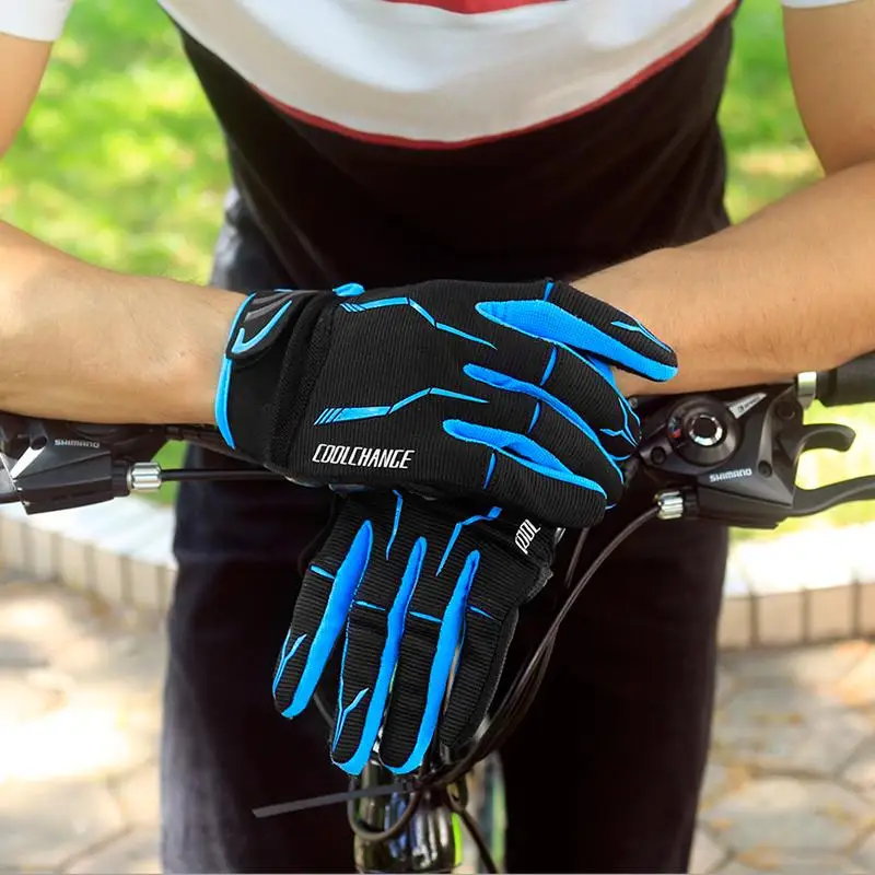 CoolChange зима Перчатки полный палец MTB мотоцикл спортивные велосипедные перчатки