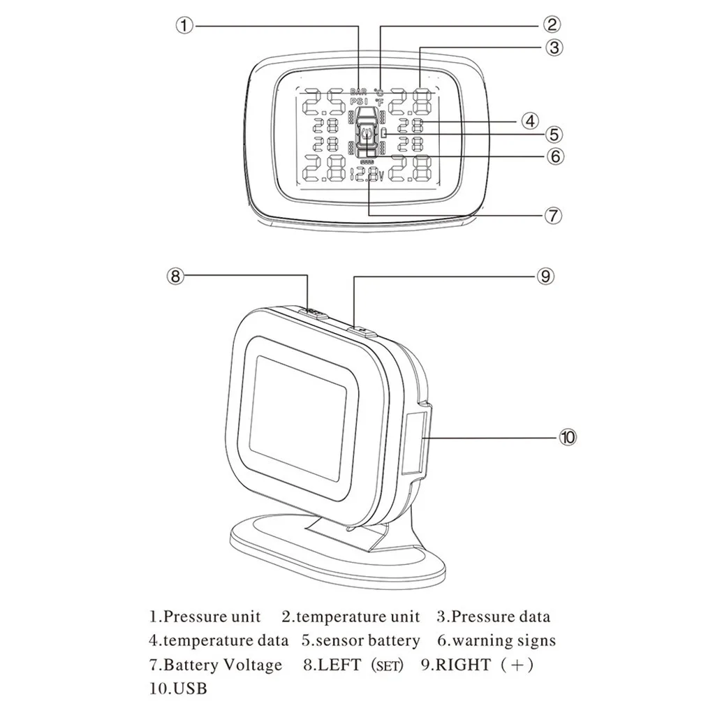 CARPRIE TPMS машина новая горячая распродажа Солнечная Беспроводная TPMS автомобильная система контроля давления в шинах/4 внутренних датчика DIY 9710