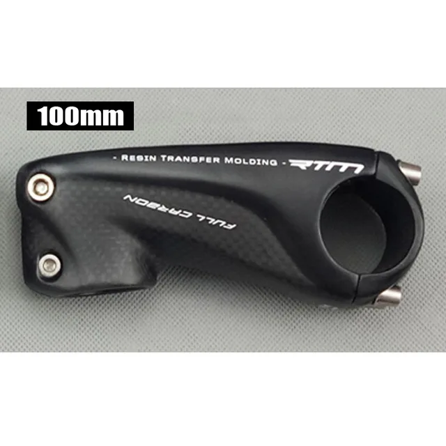 TMAEX New Full Carbon Stem Road/Mountain Bike Stem 80/90/100/110MM Red/Black/White/Silvery Free Shipping Bicycle Stem Parts - Цвет: Black Matte 100MM