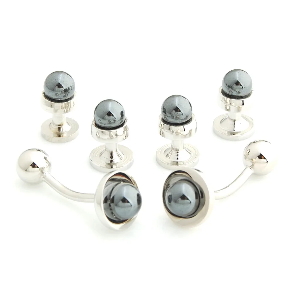 Free Shipping ! YHCS 12 Fashion Classic Mens Tuxedo Cufflink and Studs Sets for Mens Shirt