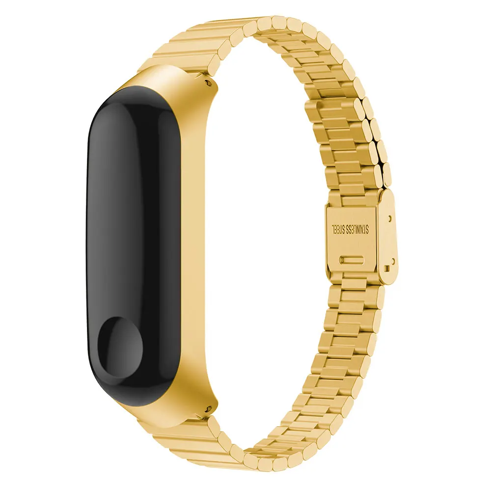  Stainless steel wrist strap for xiaomi mi band 3 metal watch band with case smart bracelet miband 3 - 33034561026