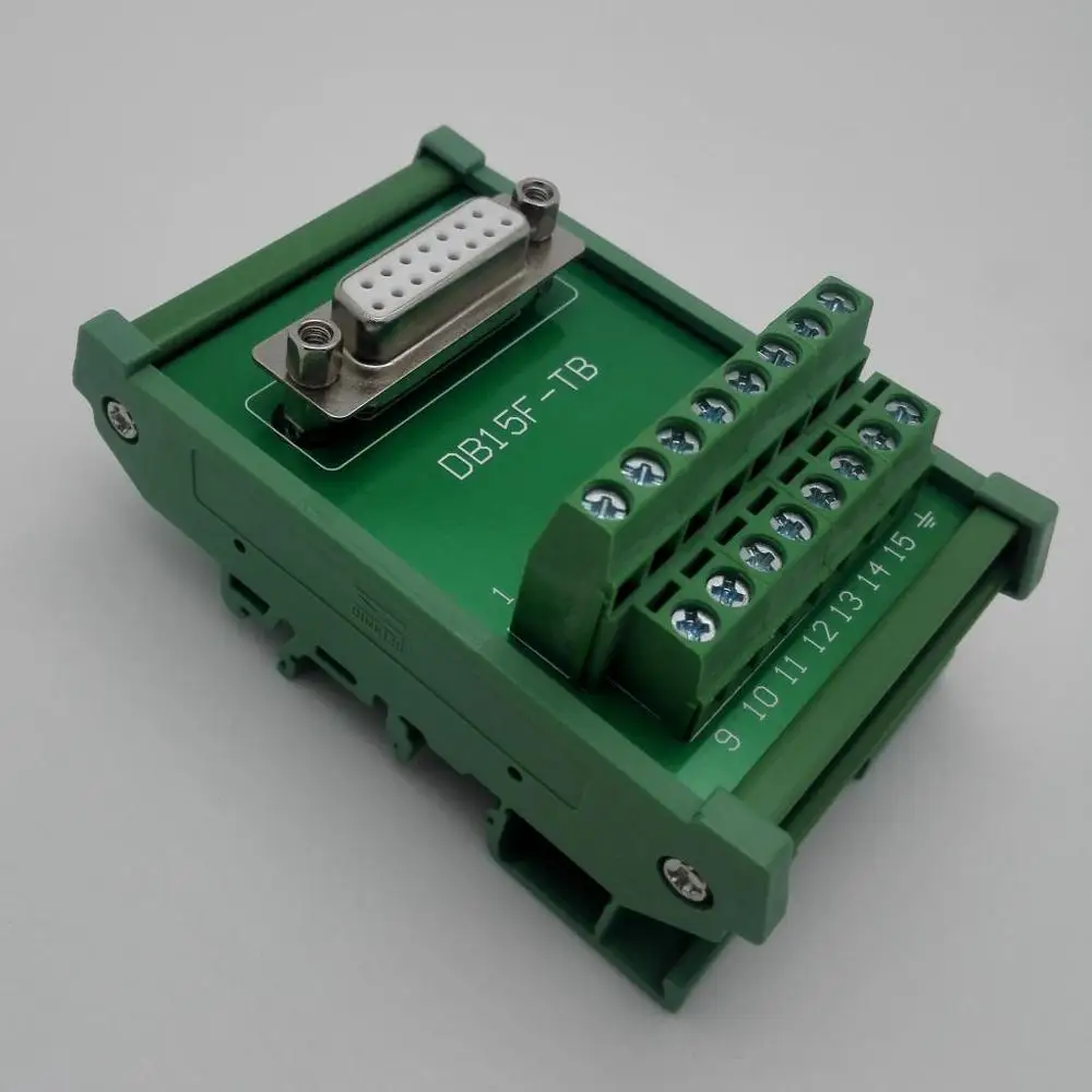DB15 D Sub разъемы din рейка Клеммная колодка Breakout Board Female|board boy|db15 maleboard engine |