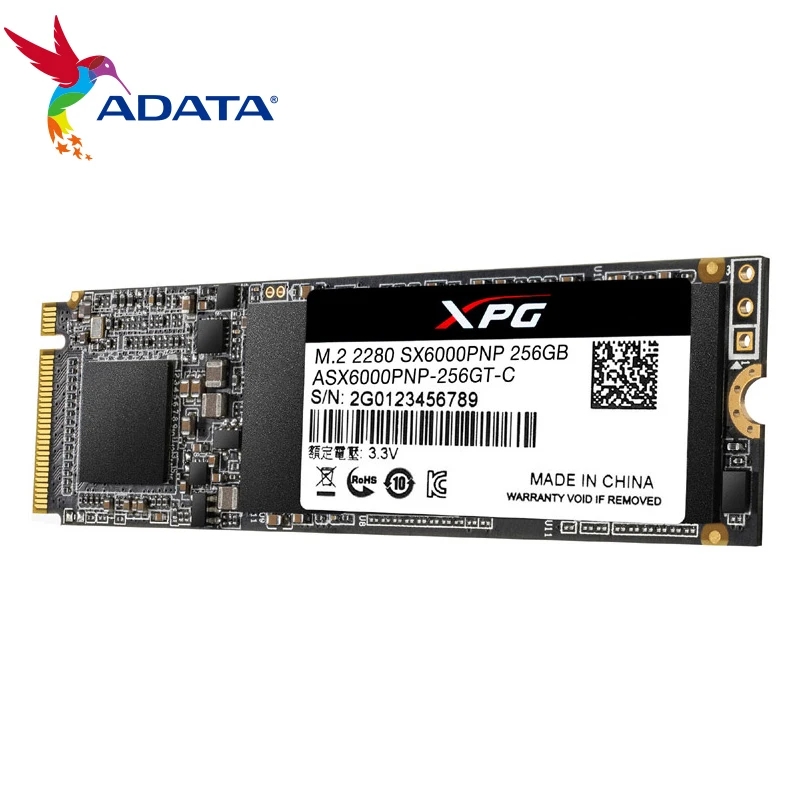 

ADATA XPG SX6000PRO PCIe 256GB 512GB Reading speed 1500MB/S 3D NAND PCIe Gen3x2 M.2 2280 NVMe 2100MB/S WS Solid State Drive