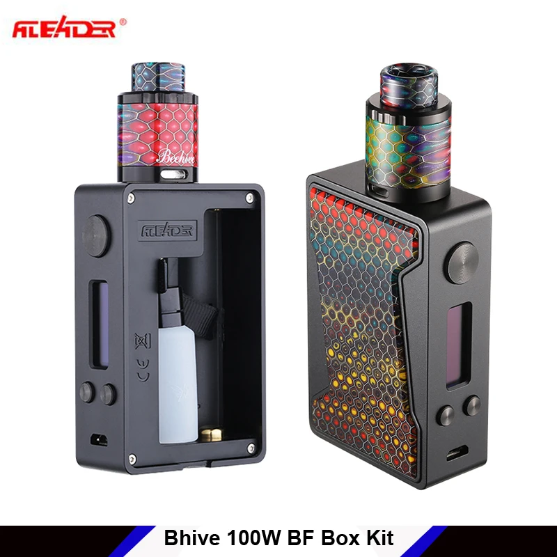 

E Cigs kit Aleader Bhive 100W BF Squonker Box TC Mod Kit Squonk e-cigarette mod with Resin panel 7ml vs vandyvape pulse 80w