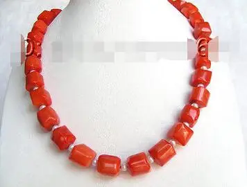 

Free Shipping >> CLASSIC 18"12mm nautral pink coral &white pearls necklace a0763